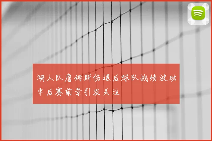 湖人队詹姆斯伤退后球队战绩波动季后赛前景引发关注